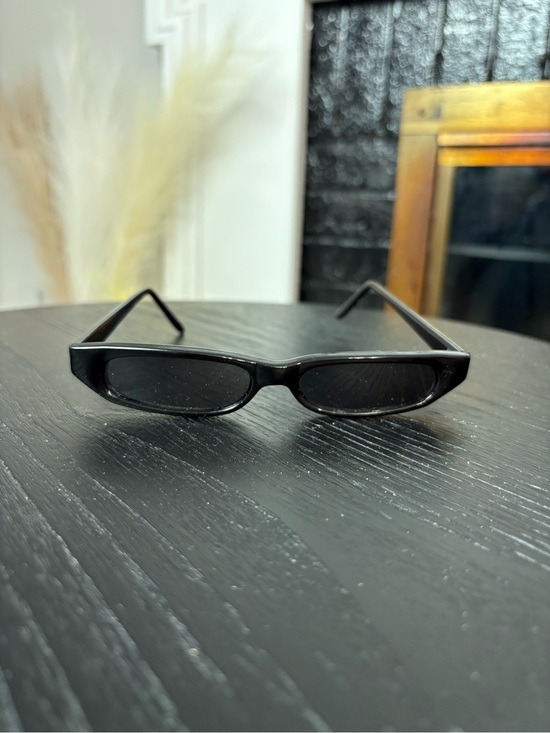 Accessories - Sleek Black Rectangle Sunglasses - Men Accessories